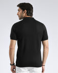 Black Texture Polo Shirt