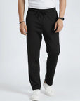 Black Straight Fir Trouser