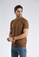 Brown Texture shirt Polo Shirt