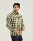 Olive Plaid Classic Shirt