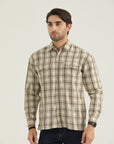 Light Brown Plaid Classic Shirt