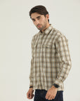 Light Brown Plaid Classic Shirt