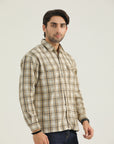 Light Brown Plaid Classic Shirt
