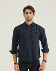 Navy Heritage Double Pocket Shirt