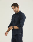 Navy Heritage Double Pocket Shirt