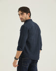 Navy Heritage Double Pocket Shirt