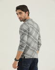Plaid Zip Neck Sweatshirt