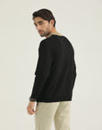 Two-Tone Panel Knit Half Zip