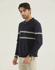 Navy Blue Zip Sweatshirt