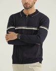 Navy Blue Zip Sweatshirt