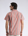 Cuban Collar Orange Lining shirt
