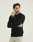 Black Self Lining Sweatshirt