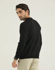 Black Self Lining Sweatshirt