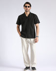 Black Self Textured Shirt