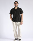 Black Self Textured Shirt