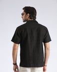 Black Self Textured Shirt
