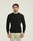 Black Textured Sweatshirt