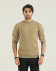 Round Neck Light Brown Sweatshirt