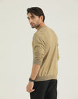 Round Neck Light Brown Sweatshirt