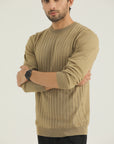 Round Neck Light Brown Sweatshirt