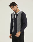 Panelled Zip Collar Sweater