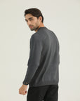 Round Neck gray Sweatshirt