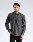 Gray & Black Casual Shirt