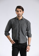 Dark Gray Self Shirt