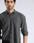 Dark Gray Self Shirt