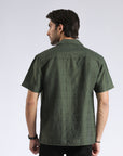 Green Self Textured Shirt