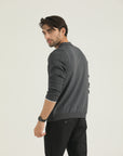 Gray Self Zip Knitwear