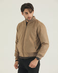 Light Brown Premium Suede-Look Jacket
