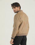 Light Brown Premium Suede-Look Jacket