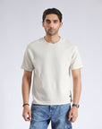 Beige Textured T-Shirt