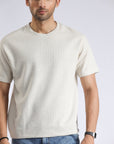 Beige Textured T-Shirt