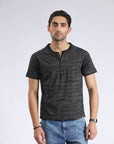 Charcoal Black Textured T-Shirt