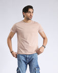 Nude Beige Crew Neck T-Shirt