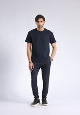 Navy Textured T-Shirt