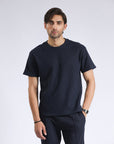 Navy Textured T-Shirt