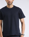 Navy Textured T-Shirt