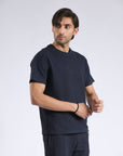 Navy Textured T-Shirt