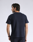 Navy Textured T-Shirt