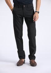 Black Textured Chino Pant
