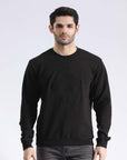 Black Embroidery Sweat Shirt
