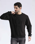 Black Embroidery Sweat Shirt