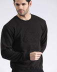Black Embroidery Sweat Shirt