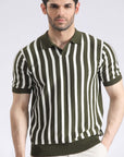 Limited Edition Stripped Polo Sweater