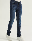 Slim Fit Blue Denim Pant