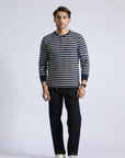 Full Sleeves Navy Striped Shirt