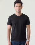 Men’s Heavyweight Black Crew Neck T-Shirt